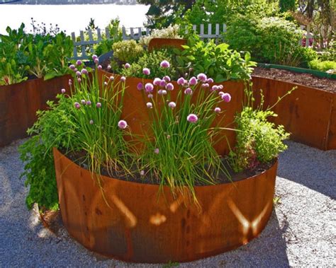 steel metal round cylindrical planters